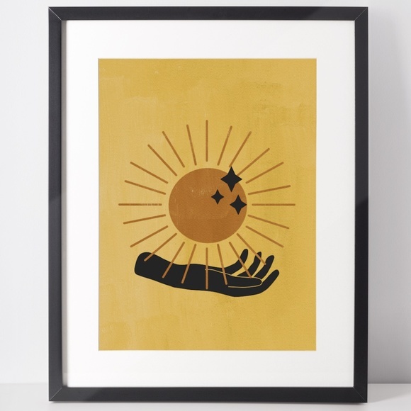 Other - Wall Art Bohemian Celestial Hands Print Poster Illustration Unframed